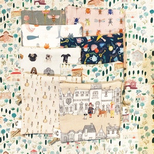 Pochette - Illustrazione d&#39;arte - Porta trucco - Porta penne - Trousse - Astuccio - Quadrata o rettangolare