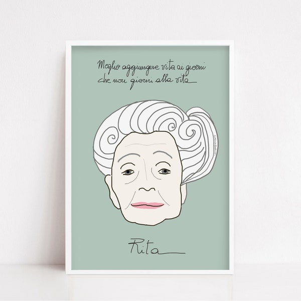 Art Print, "Rita Levi Montalcini" | women in science | Scienza |  | Stampa d'arte, Frase Motivazionale, arte parete.