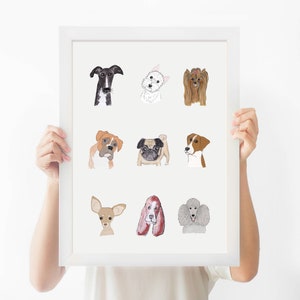 Dogs, Art print Giclée, Dogs illustration, dogs art, wall art, illustration