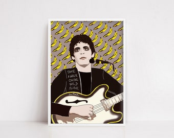 Art Print “Lou Reed“ , rock star, musician , Stampa d’arte, Frase Motivazionale, ispirazione, arte parete.