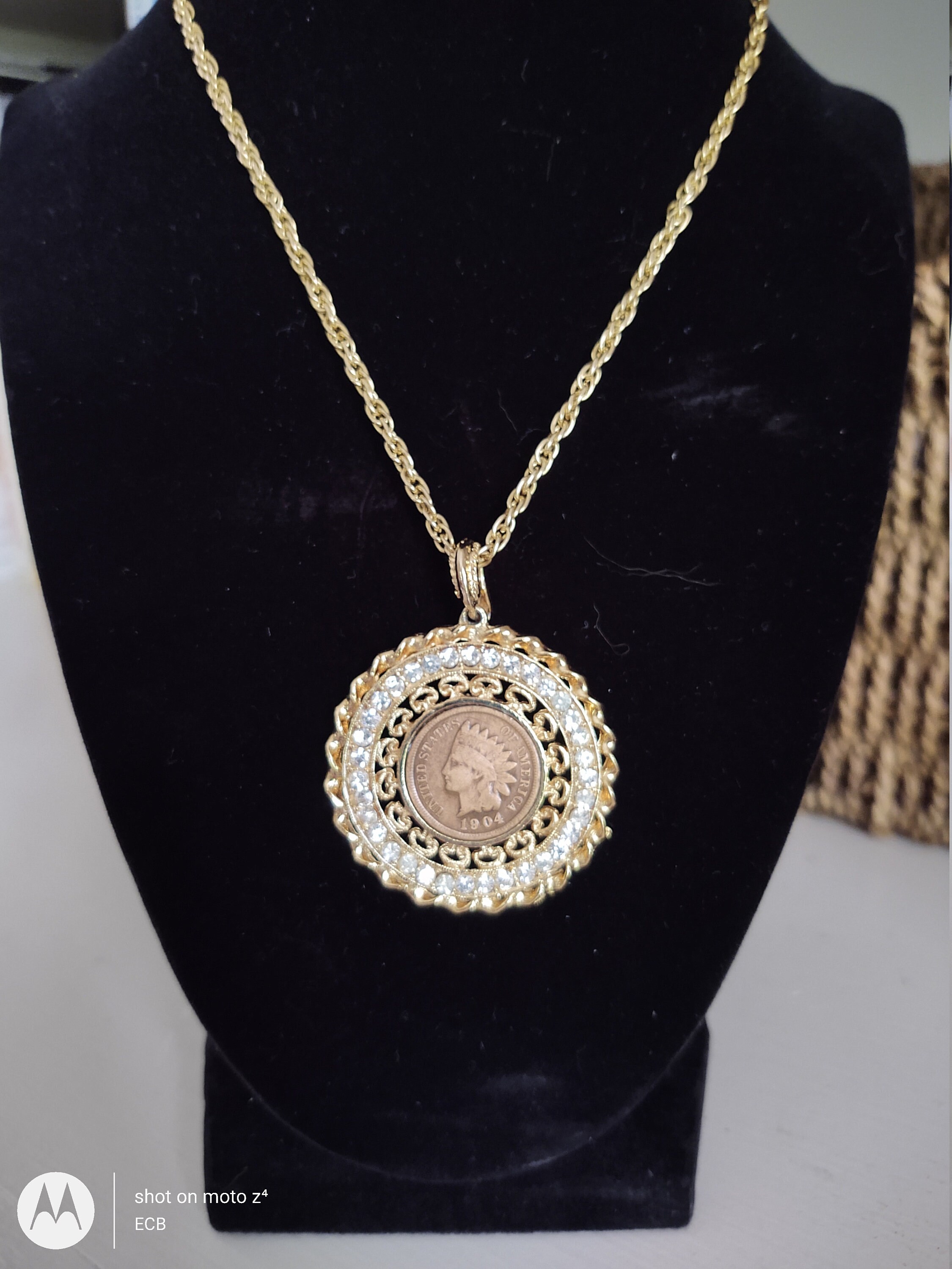1904 Indian Head Penny Necklace Etsy