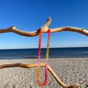 OIA hand-knotted gemstone necklace