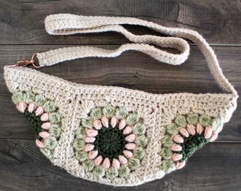 Crochet Granny Square Crossbody Bag, Small Crossboby bag, Granny Square Pouch, Crossbody Pouch, Handmade Crossbody, Ready to Ship