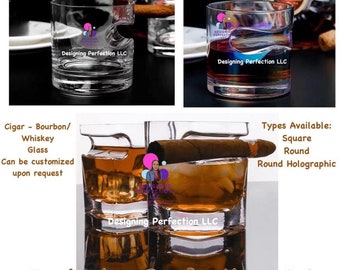 Vasos de bourbon y whisky para puros, copa para papá, vaso personalizado de Navidad.