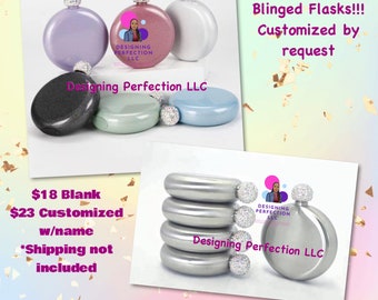 Frascos personalizados- Rhinestone Bling para damas de honor, regalo de boda, regalo de cumpleaños