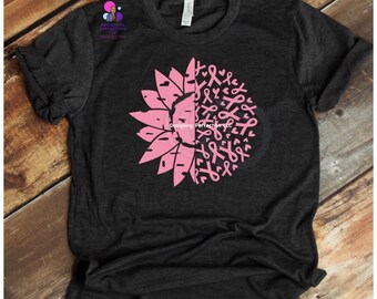 Camisa de flores de cáncer de mama