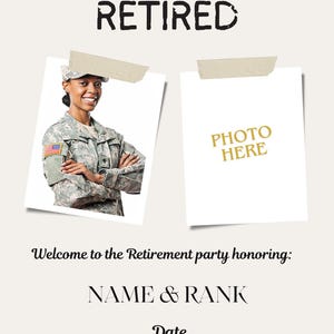 Military Retirement program for ceremony or party, designed and printed, promotion ceremony, all branches, army, navy, Airforce, marine.