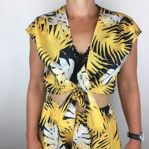 Vintage Two-Piece Summer Shirt and Short Set