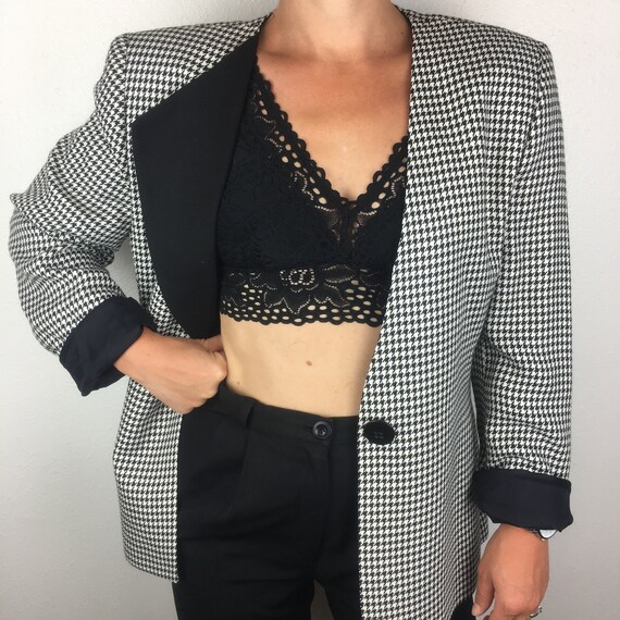 vintage houndstooth blazer