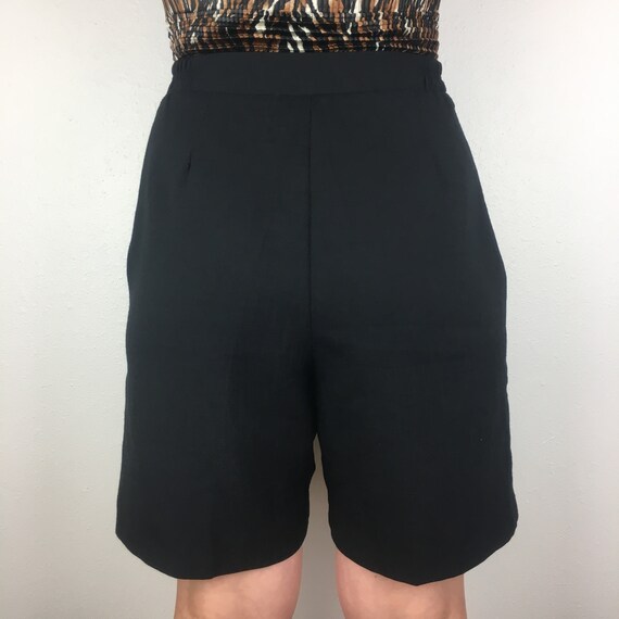 Vintage High-Waisted Black Shorts - image 3