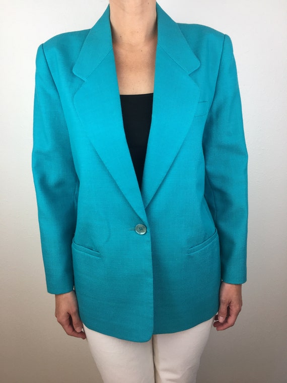 Vintage Women's Teal Blazer - image 3