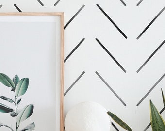 Watercolor Herringbone Wallpaper / Chevron Wallpaper / Zig Zag Wallpaper / Scandi Wallpaper / Minimalist Wallpaper / Modern Walls