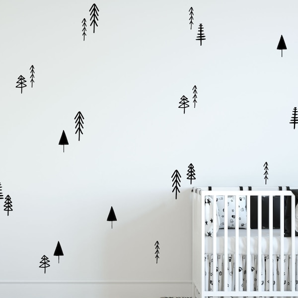Simple Tree Removable Decals / Forest Decals / Tree Stickers / Forest Compilation / Forest Wall Art / Boys Nursery / Simple Tree