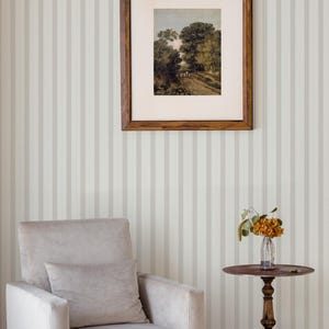 Calming Vintage Stripe Wallpaper /  Custom Color Wallpaper / Striped Wallpaper / Pinstripe Wallpaper / Vintage Pinstripes