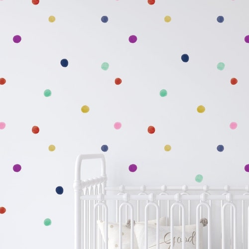 Neutral Dots / Earthy Polka Dots / Dot Wall Stickers / Nursery Etsy