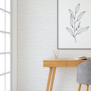 Lined Wallpaper / Modern Wallpaper / Minimalist / Scandi / Neutral Walls / DIY wall art / Striped Wallpaper / Pick your own color