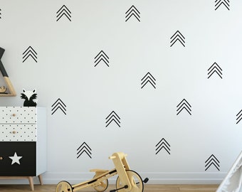 Arrow Decals / Geometric Decals / Boys Room Decals / Minimalist Decals / Removable Decals / Monochrome Removable Decals