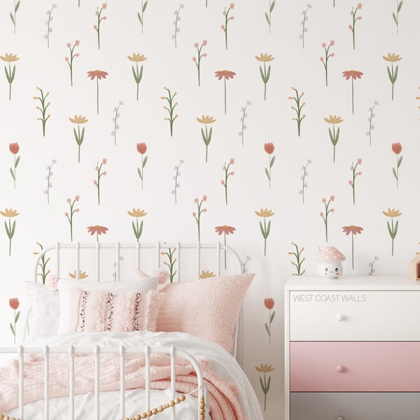 Wildflower Wall Decals - Etsy