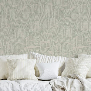 Wave Wallpaper / Vintage Wave / Ocean Wallpaper / Custom Wallpaper / Wallpaper / Surf Decor / Surfer / Boys Room / Nursery Walls