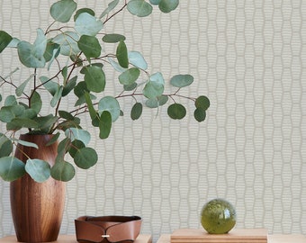 Hand Drawn Abstract Honeycomb Wallpaper / Art Deco Wallpaper / Neutral Geometric Wallpaper