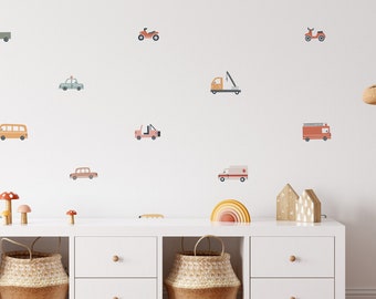 Transportation Vehicles Removable Wall Decals / Car Decal / Vehicle Decals / Modern Boys Room Decals / Boho Truck Decals