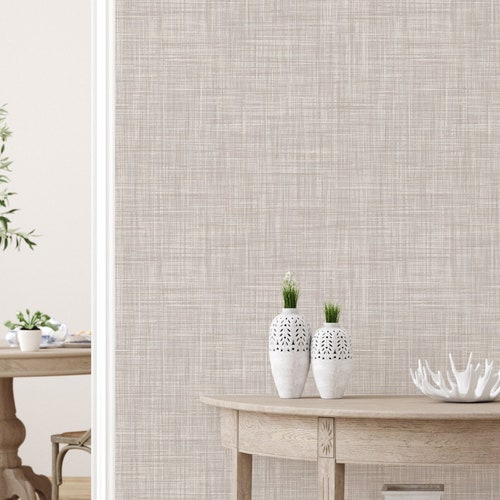 Removable Linen Textured Wallpaper Peel and Stick and Etsy