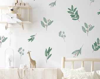 Botanical Wall Decal Etsy