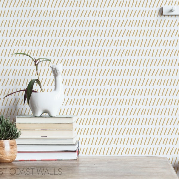 Irregular Striped Wallpaper many colors available / Minimalist Wallpaper / Slanted Lines / Geometric Wallpaper/ Kids Room Wallpaper