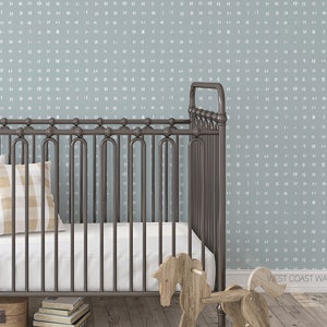 Grid Dash Abstract Lines Wallpaper, Alternate Colours available / Abstract lines Modern Wall / Geometric Wall / Mudcloth Walls