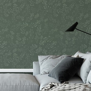 Branches Wallpaper / Plant Theme Nursery / Modern Wallpaper / Wallpaper / Botanical Wallpaper