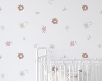 Floral Wall Decals Flower Decals Nursery Wall Decals Flower - Etsy