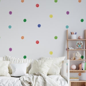 Rainbow Dots Wall Decals / Removable Rainbow Decals / Peel and stick Polka Dots / Dot Wall Stickers / Nursery Decor / Removable Stickers