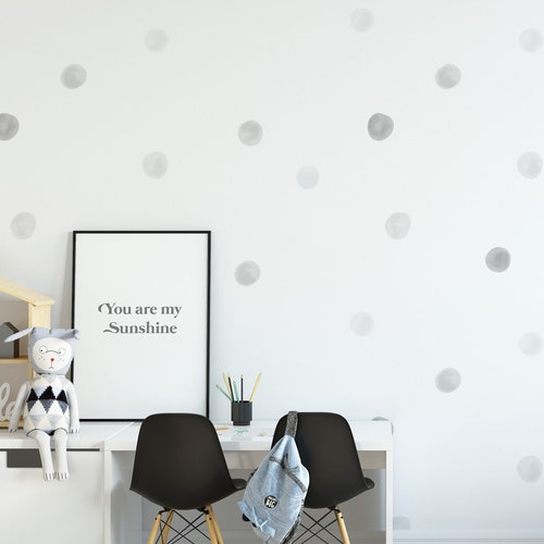 Plain Dot Wall Decals / Removable Dot Decals / Polka Dots / Etsy
