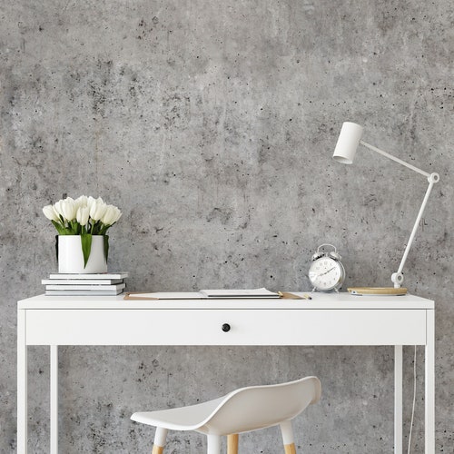 Concrete Removable Wallpaper / Concrete Walls / Textured Walls Etsy