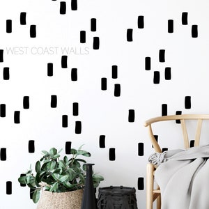 Stubby Irregular Line Decals / Confetti Wall Decals / Sprinkle Wall Decals / Brush Strokes / Removable Decals / Rectangle stickers