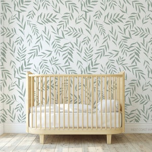 Fern Wallpaper / Palm Wallpaper / Wallpaper / Neutral Nursery / Neutral Walls / Baby Room Wallpaper
