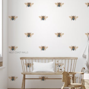 Bee Wall Decals / Bumblebee Wall Decal / Bee Sticker / Bee Decoration / Nursery Decals / Removable Decals /