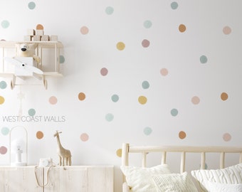 Neutral Dots / Earthy Polka Dots / Dot Wall Stickers / Nursery Decor / Neutral Decor / Neutral Nursery / Boho Room / Boho Nursery