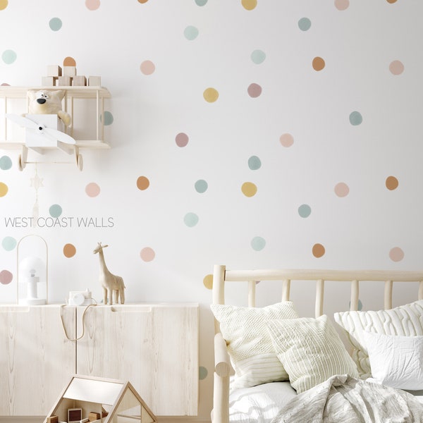 Neutral Dots / Earthy Polka Dots / Dot Wall Stickers / Nursery Decor / Neutral Decor / Neutral Nursery / Boho Room / Boho Nursery