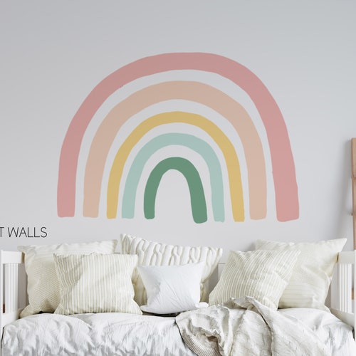 Pastel Rainbow Removable Wall Decals / Single or Multipack / Etsy