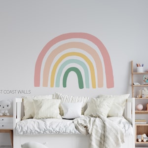 Pastel Rainbow Removable Wall Decals / Single or Multipack / Rainbow room / Rainbow Art /Nursery Decals / Kids Room / Removable Decals image 3
