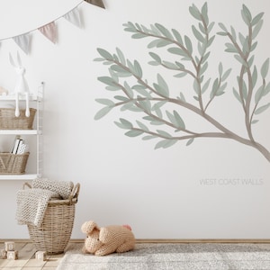 Adesivo da parete rimovibile con albero di grandi dimensioni / Adesivo da parete con albero di grandi dimensioni / Adesivo da parete con albero di limone acquerello / Decorazione per cameretta degli alberi / Adesivo da parete con albero per sala giochi