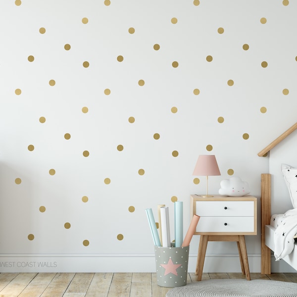 Gold Dots Wall Decal Etsy