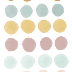 Neutral Dots / Earthy Polka Dots / Dot Wall Stickers / Nursery - Etsy