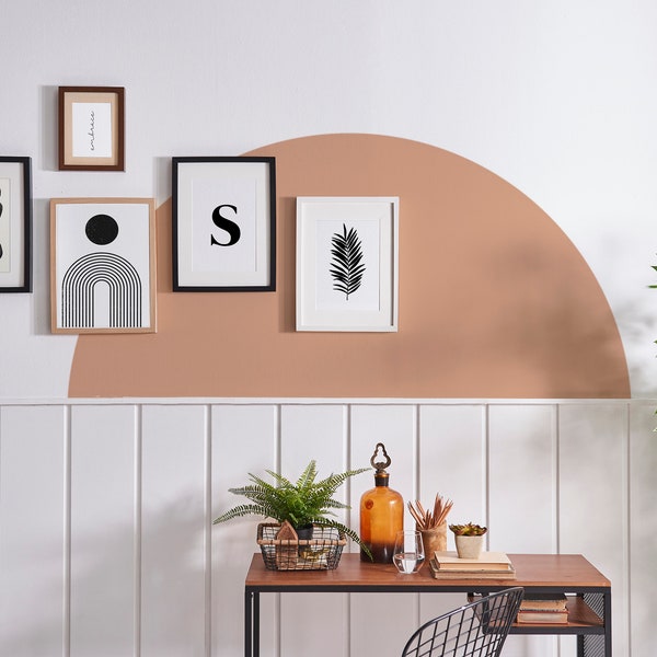 Half Circle Wall Decal Etsy