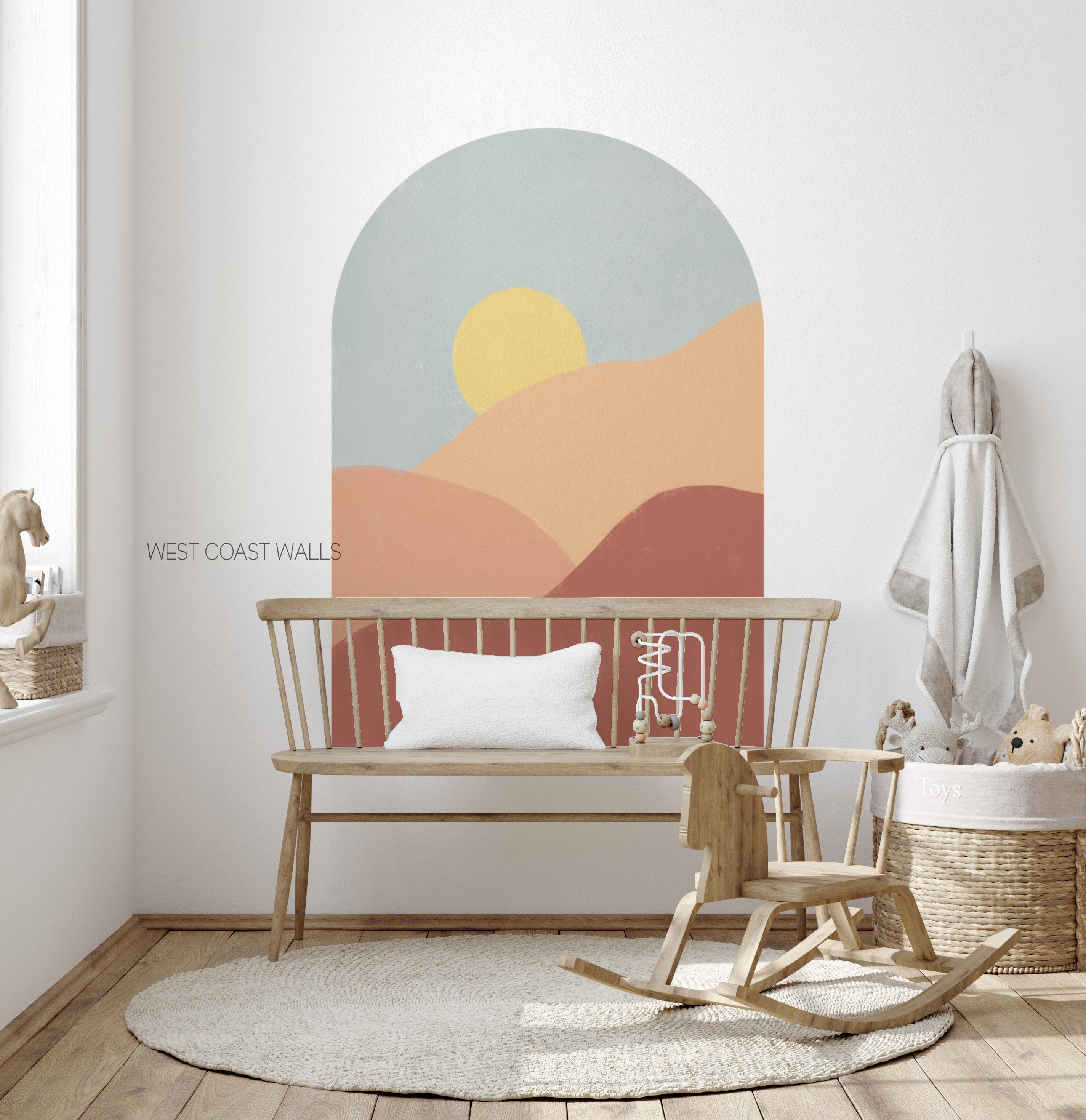 Boho Sunrise Removable Arch Decal / Boho Arch / Boho Sunset / Arch Wall ...