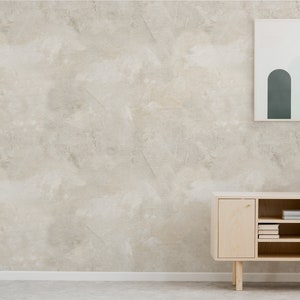 Neutral Canvas Textured Wallpaper / Venetian Plaster Faux Texture  / Concrete Walls / Neutral Wall Decor