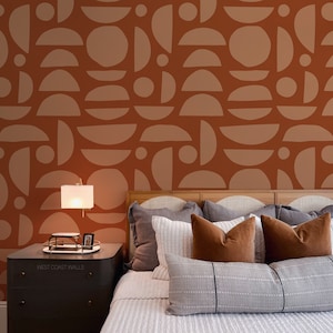 Abstract Semi Circles Wallpaper Alternate Colours available / Abstract Shapes Modern Wall / Semi Circle Wallpaper / Feature Wall
