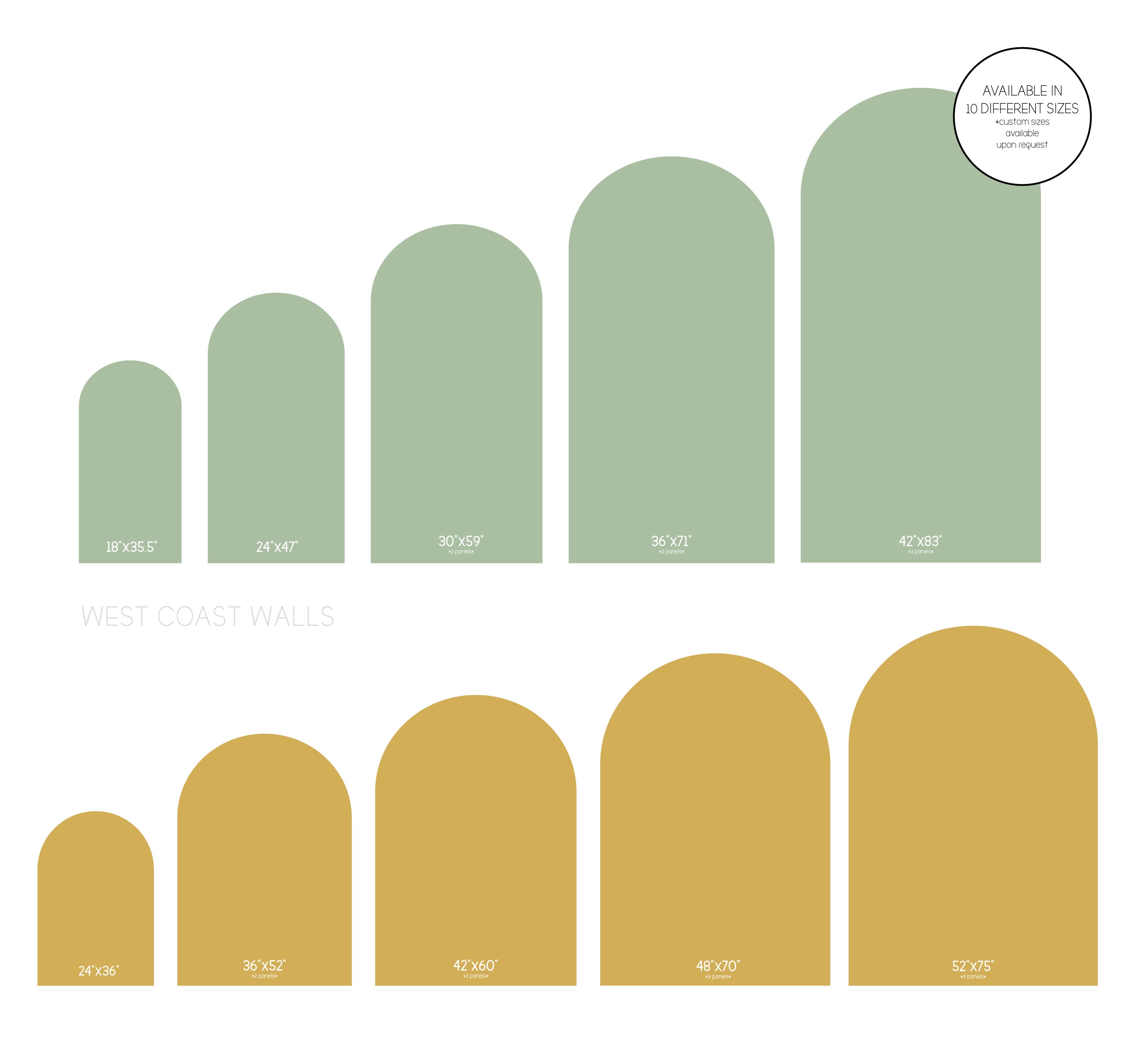 Boho Sunrise Removable Arch Decal / Boho Arch / Boho Sunset / Arch Wall ...