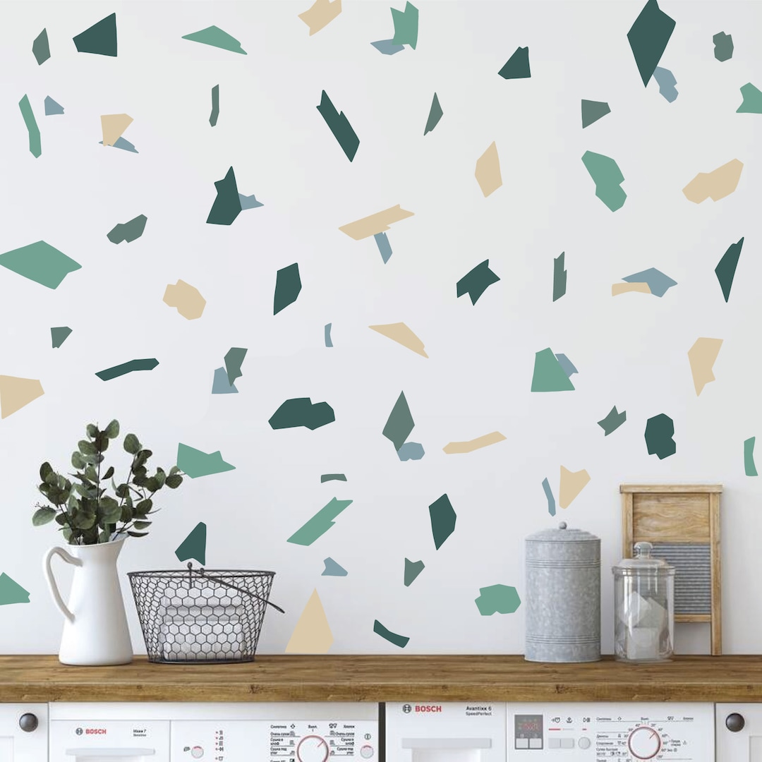 Removable Terrazzo Wall Decals / Custom Terrazzo Decals / Abstract